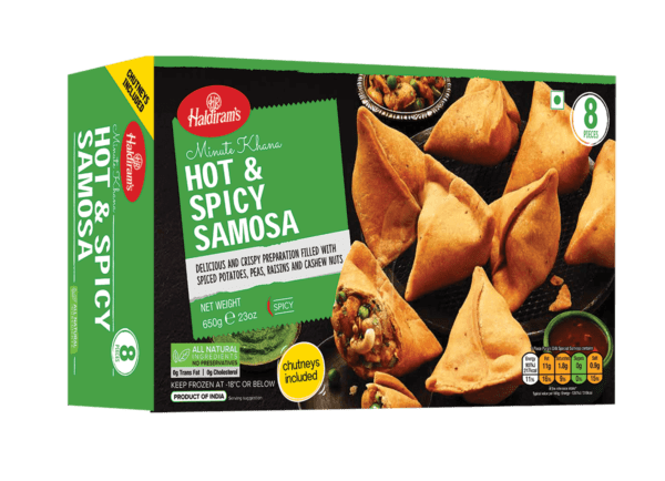 Haldiram's Hot & Spicy Samosas 8Pcs