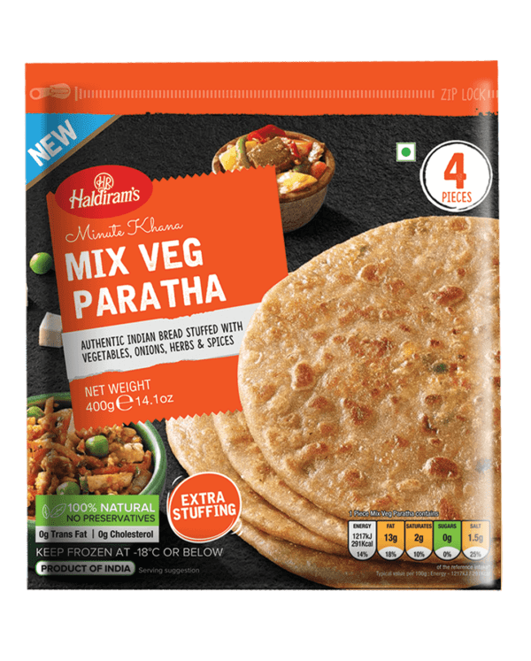 Haldiram's Mix Veg. Paratha 4 Pcs