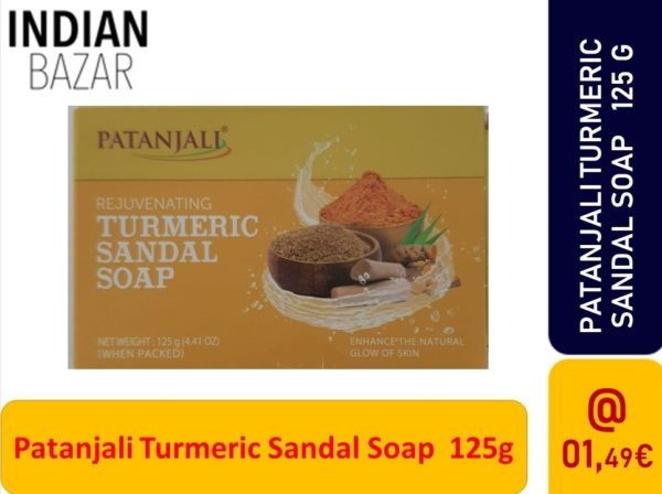 PATANJALI TURMERIC SANDAL SOAP   125 G
