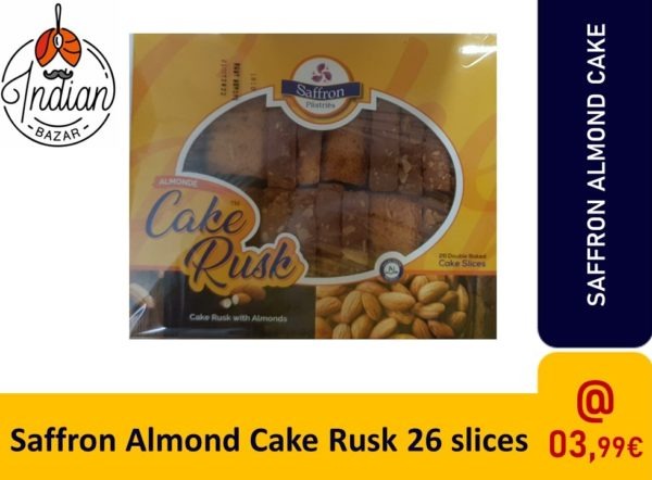 Saffron Almond Cake Rusk 26 slices