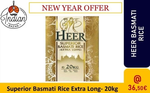 Heer Basmati Rice Extra Long- 20kg